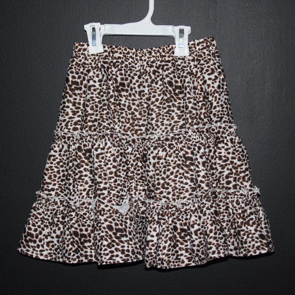 Tiered Cheetah Print Skirt